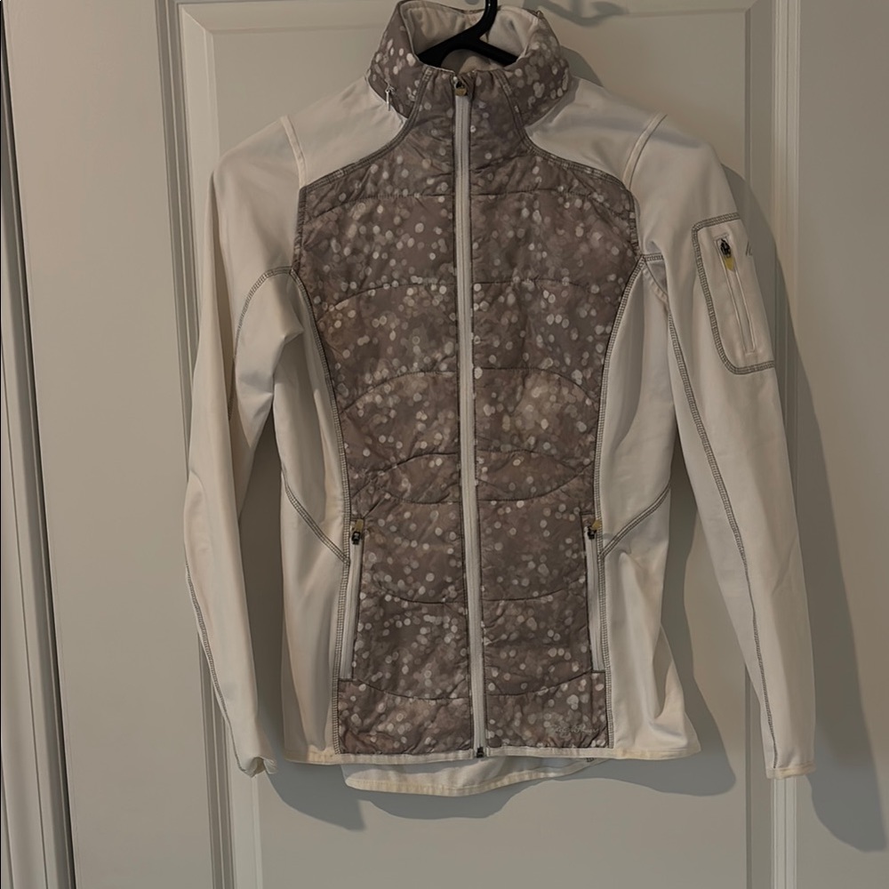 Stylish White and Gray Women's Jacket